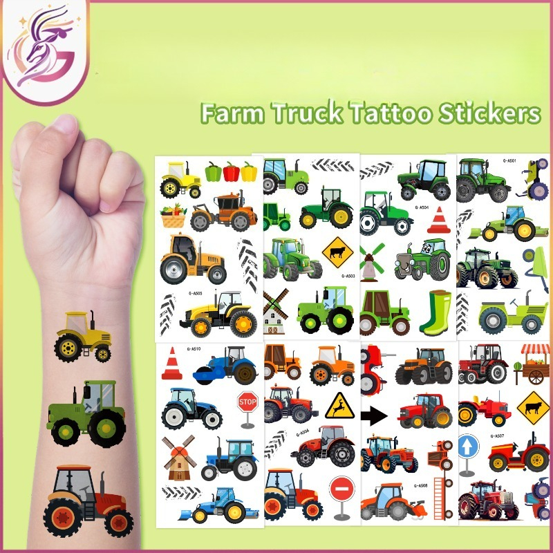 Outdoor Adventure Farm - Kids Farm Adventure Tattoos 10pcs Cute