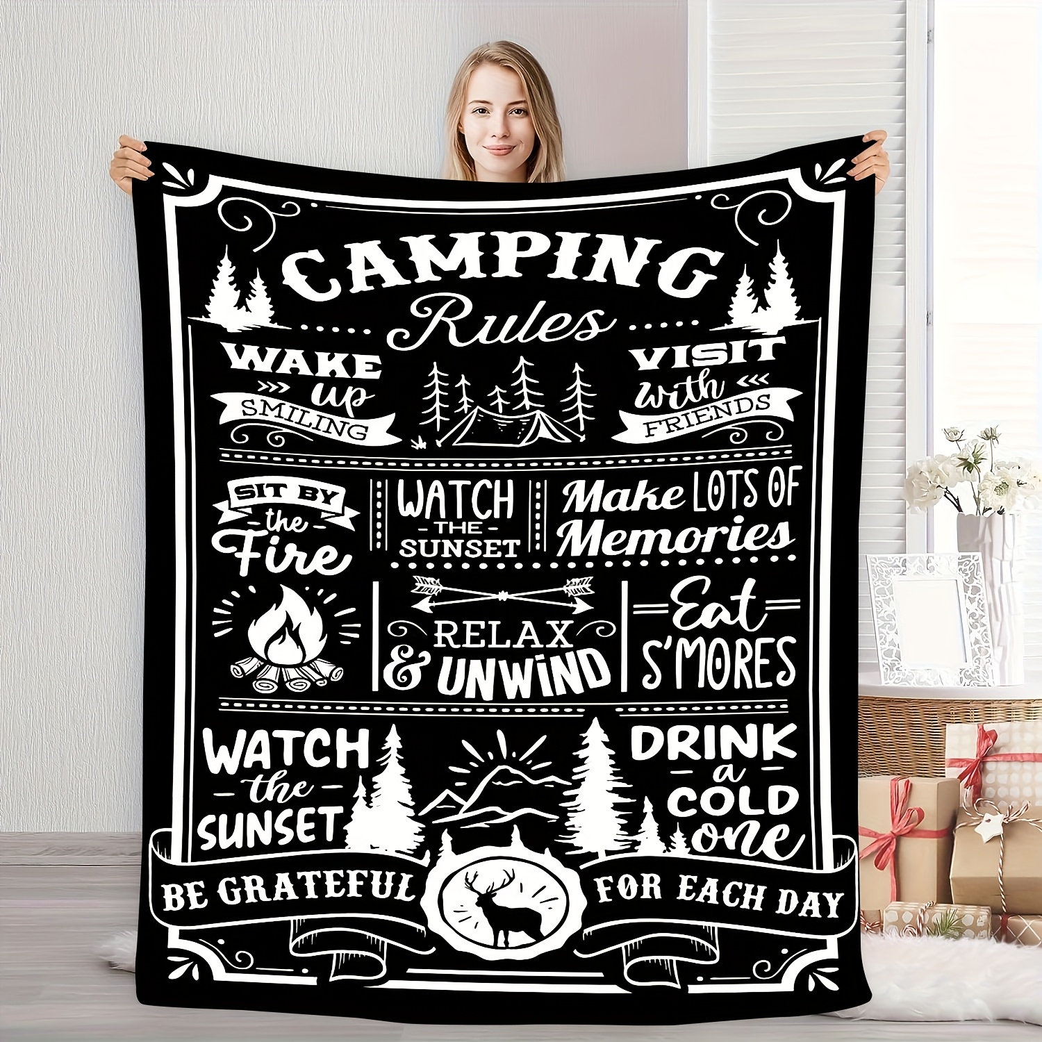 Camping Rules: A Cozy, Inspira - Outdoor Adventure Quotes recensie en prijs