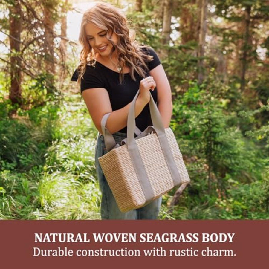 Insulated Seagrass Picnic Tote - Outdoor Adventure Day recensie en prijs