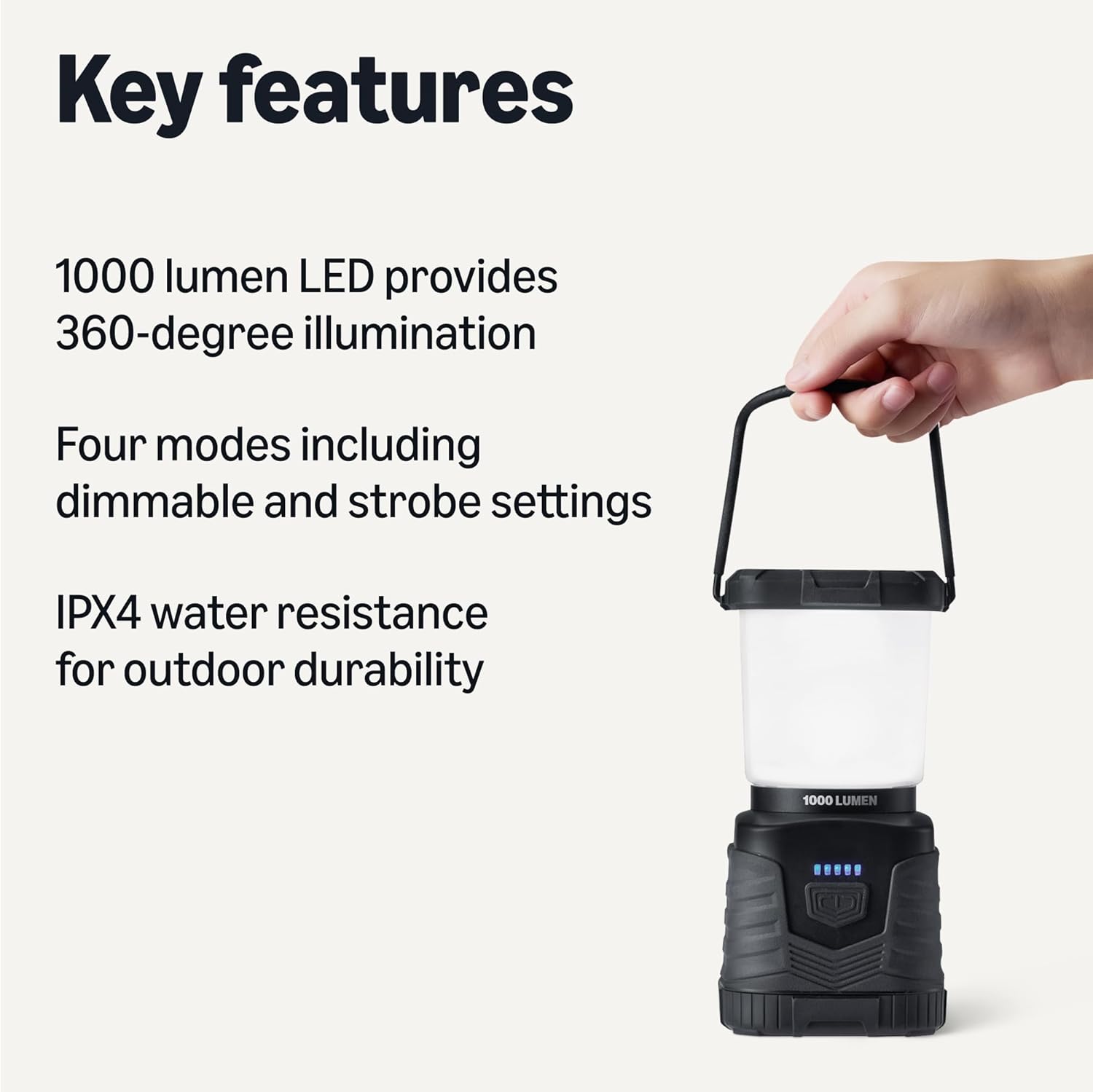 Camping Lantern 1000 Lumen LED - Outdoor Adventure Degree recensie en prijs