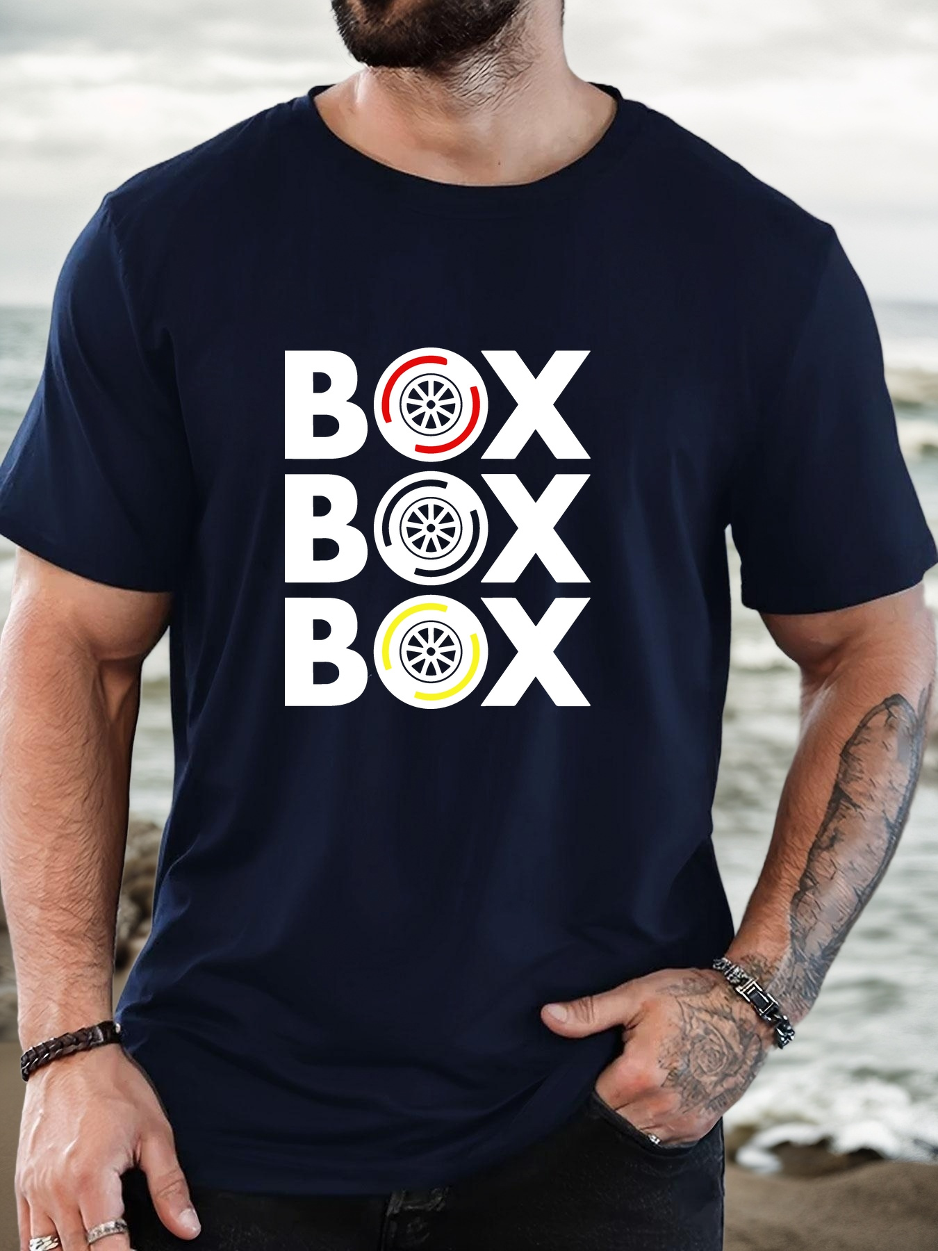 Race Car Wheel Men Cotton T Sh - Outdoor Adventure Races recensie en prijs