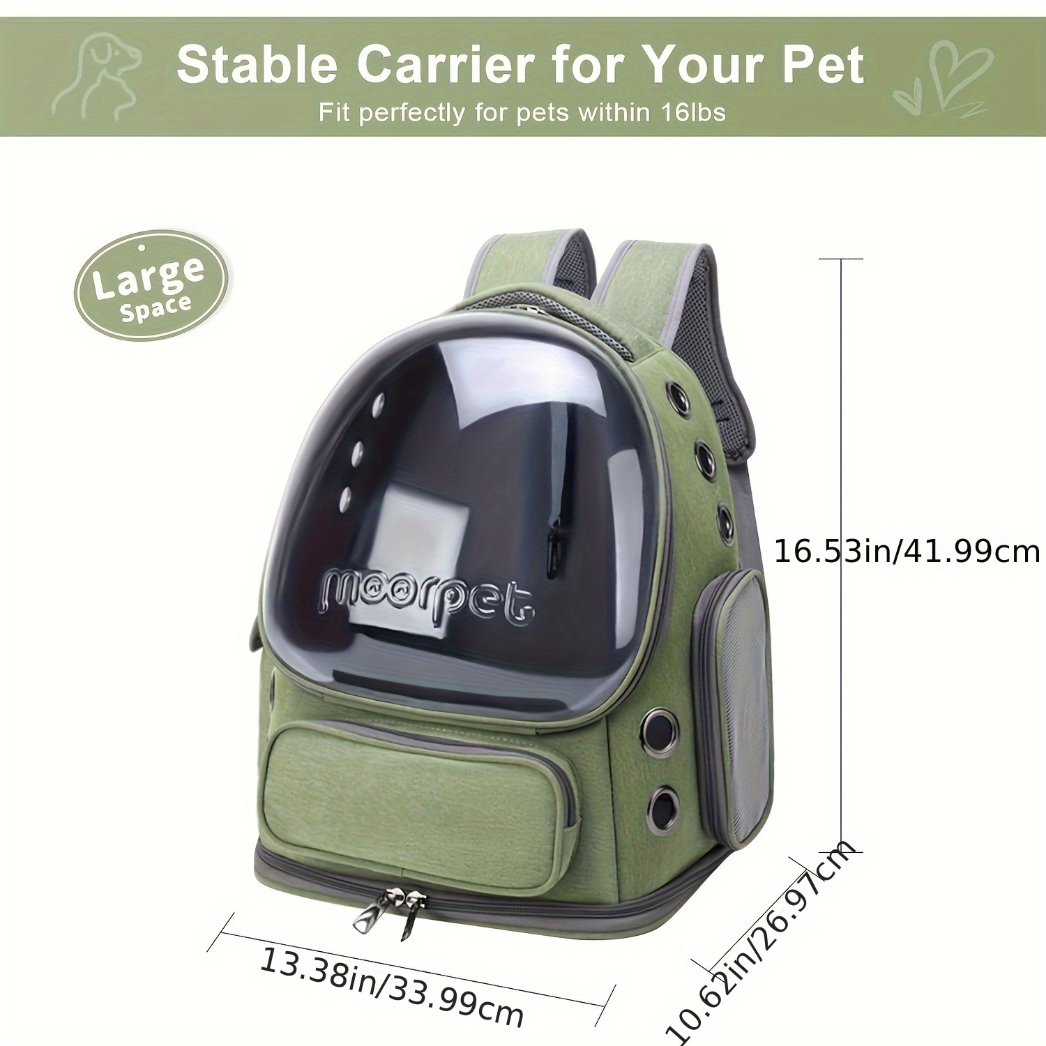 Breathable Pet Backpack, for c - Outdoor Adventure Farm recensie en prijs